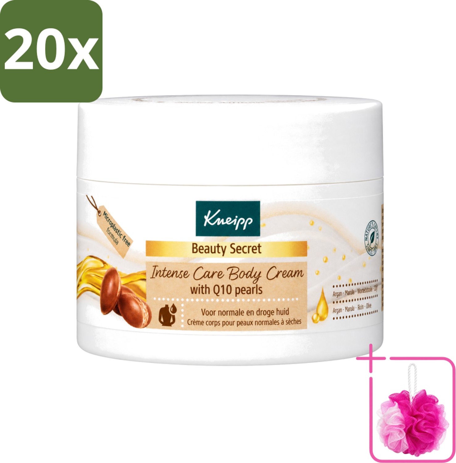 20 x Kneipp - Body crème - Beauty Secret - Met Q10 parels - 200 ml - Bulkverpakking - Beauty secret - Douchemop - Huid verzorging