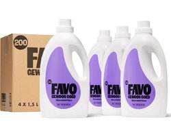 Favo Vloeibaar Wasmiddel - Kleur - 4 x 50 = 200 wasbeurten - Voor stralende kleuren - Effectief vanaf 20 °C - Voordeelverpakking