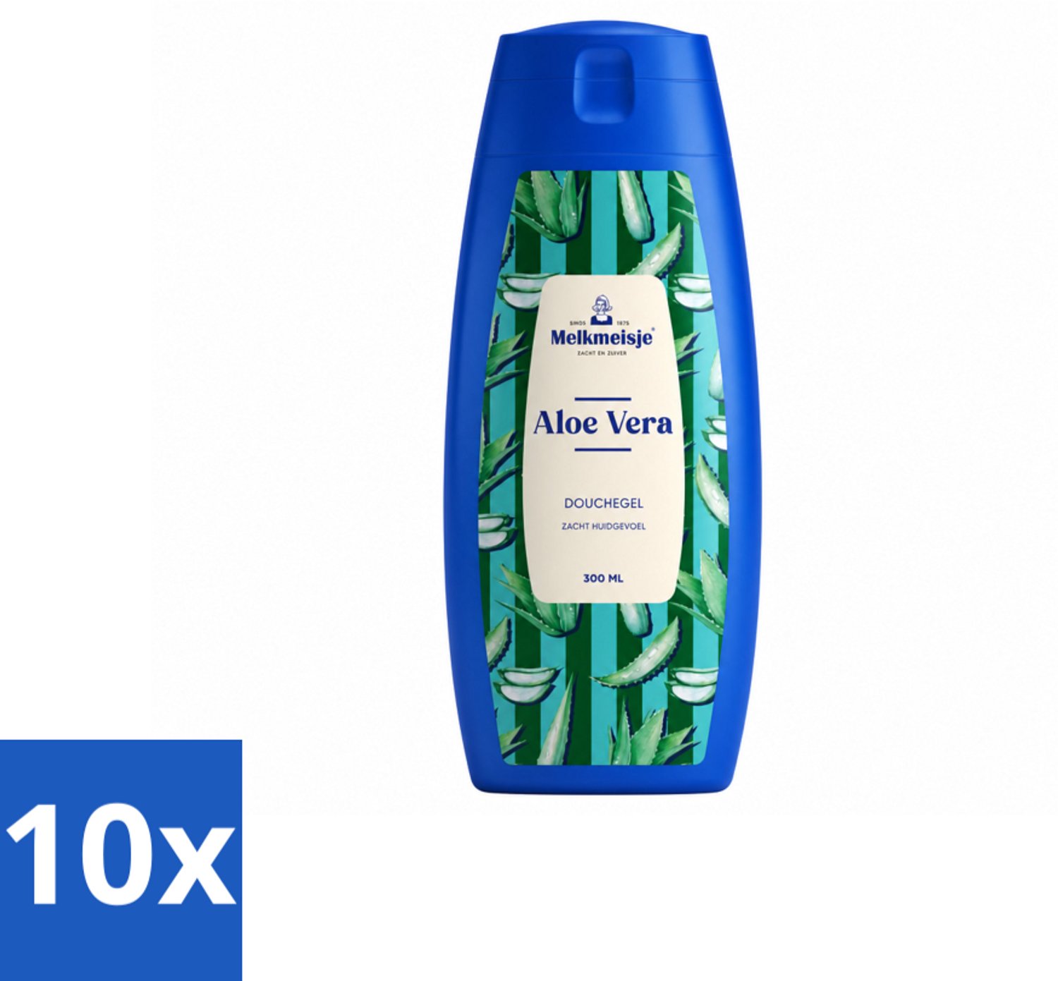10 x Melkmeisje – Douchegel – Aloe Vera – Zacht Huidgevoel – 300 ml - Voordeelverpakking - 10 stuks