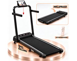 Lugia Loopband PRO 1-12 km/u - Walking Pad met 9° Helling - Inklapbaar - LED Display - Afstandsbediening - 5-Laagse Schokdemping - Voor Thuis & Kantoor