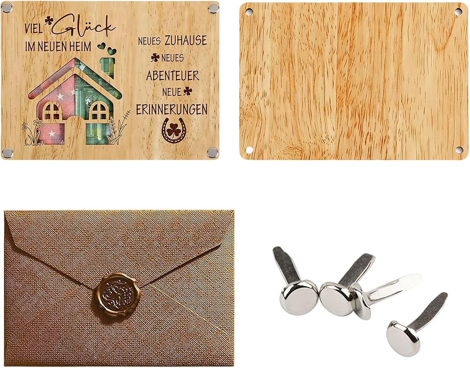 Huis, geschenken voor verhuizing, appartement nieuwe huis kaart, nieuwe woning geldgeschenk verpakkingen, verhuizing cadeau in huis, housewarming geschenken, houten