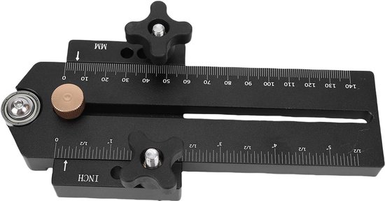 Dunne Stripmal voor Tafelzaag, Snelle Metalen Afkortgeleider met Verschuifbaar Penontwerp voor 3/8 X 3/4 en 1/4 X /8 T Sleufrails, Ideaal voor Nauwkeurige Sneden — afbeelding 2