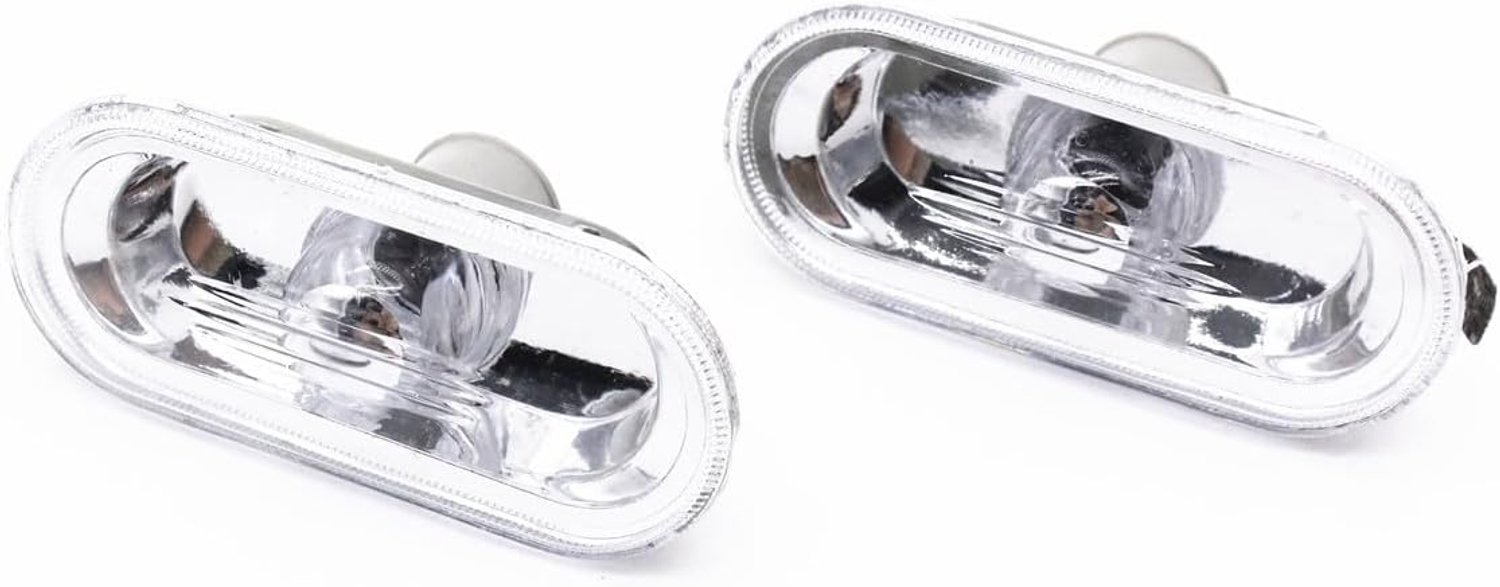 2 x zijknipperlichten voor links + rechts, set voor VW Golf 4, Bora, Lupo, T5, Seat, Arosa, Ford (transparant)