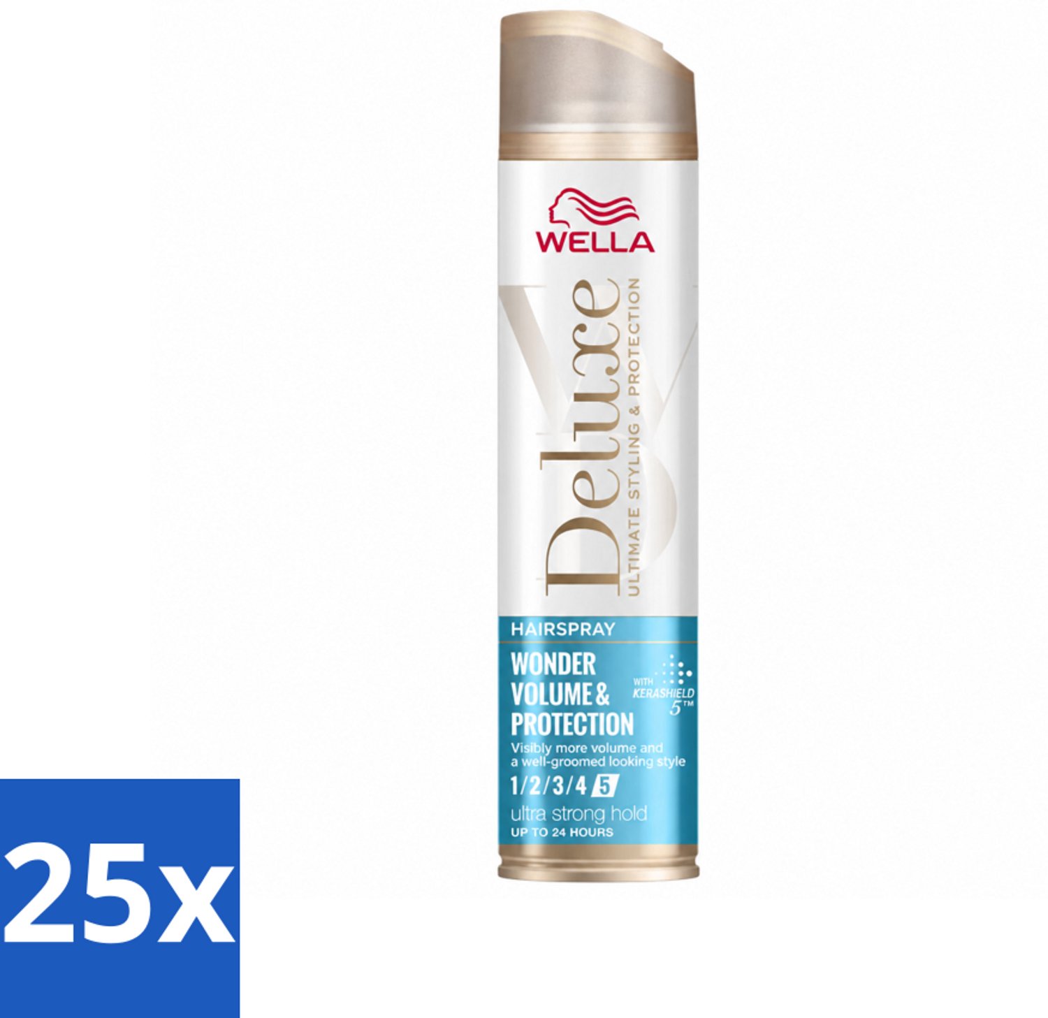 25 x Wella – Deluxe Volume & Protection – Haarspray – 250 ml - Voordeelverpakking - 25 stuks