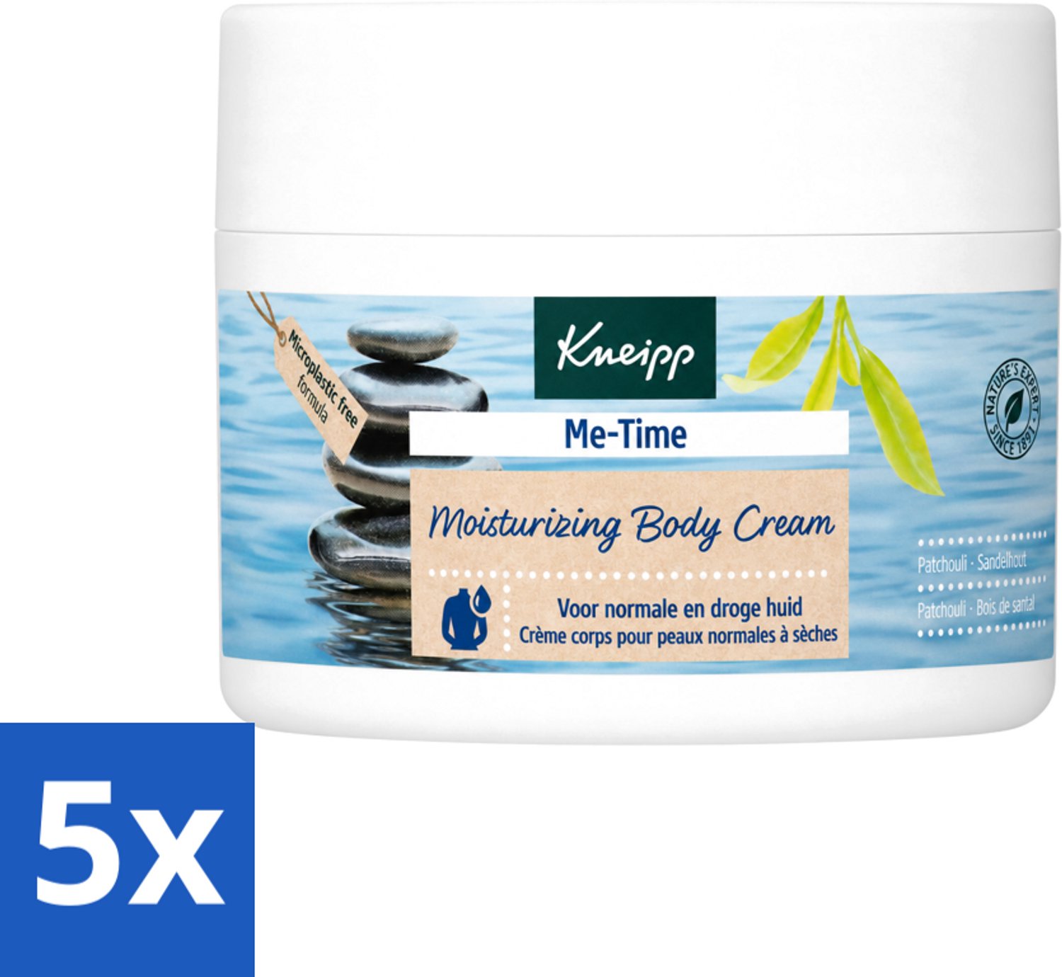 5 x Kneipp - Body crème - Me‑Time - Patchouli & Sandelhout - 200 ml - Voordeelverpakking - 5 stuks