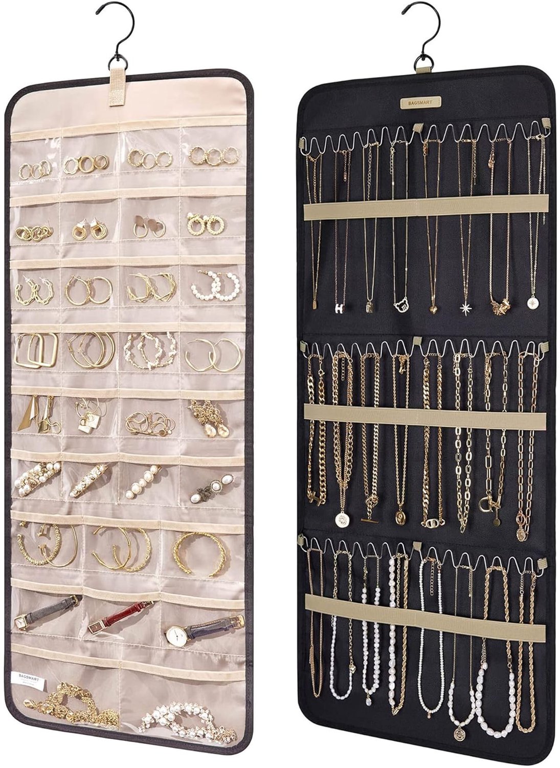 Nolad - Sieradenhouder - Sieraden organizer - Juwelenhouder - 83 x 37 CM - Zwart