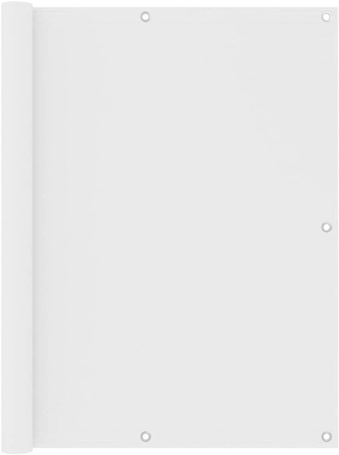 Balkoninkijkbescherming, wit, 120 x 600 cm, Oxford-weefsel met aluminium ogen en touw voor balkonafscheiding en privacy als waterdichte windscherm, 1 stuk
