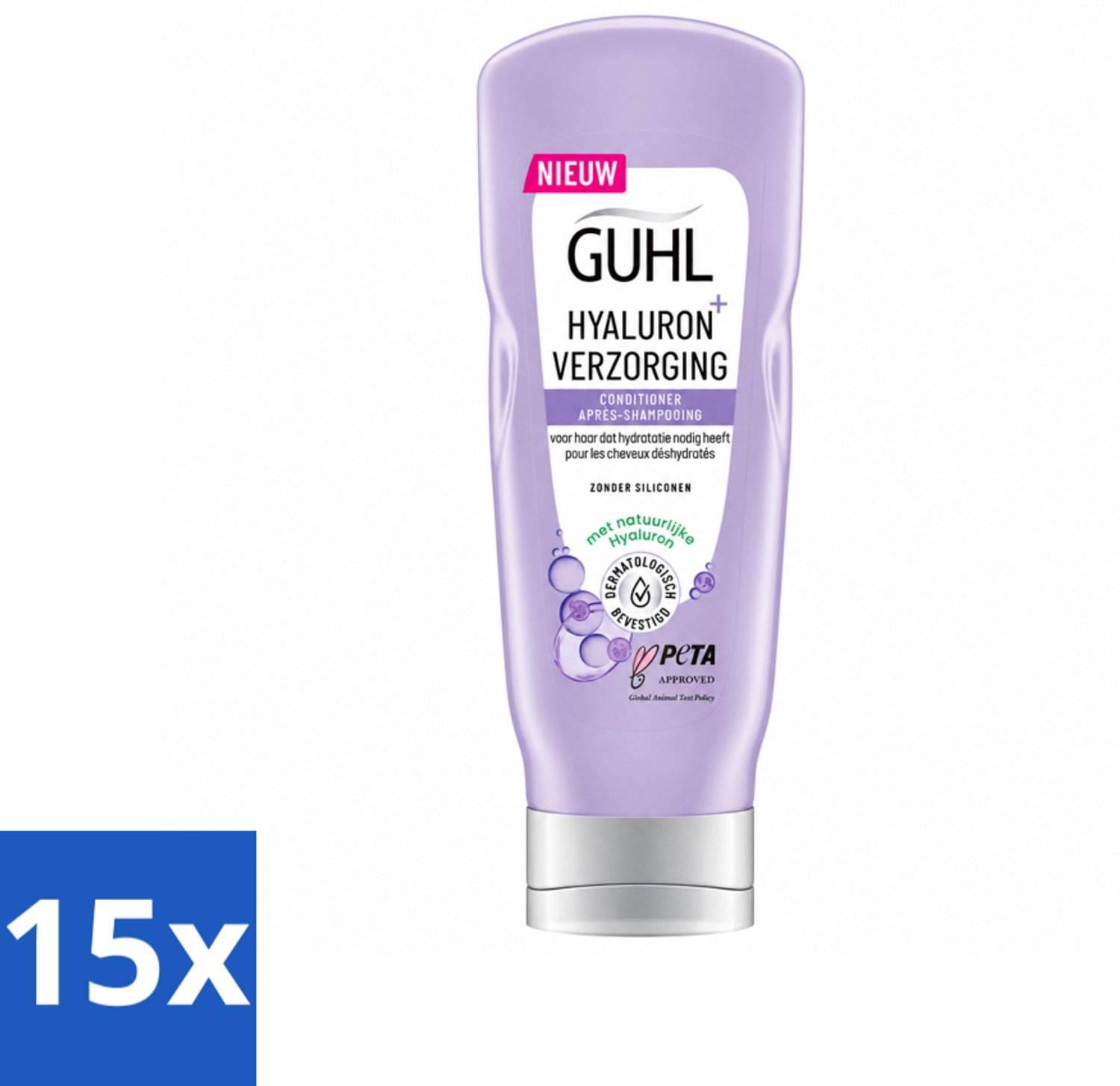15 x Guhl - Conditioner - Hyaluron+ Verzorging - 200 ml - Voordeelverpakking - 15 stuks