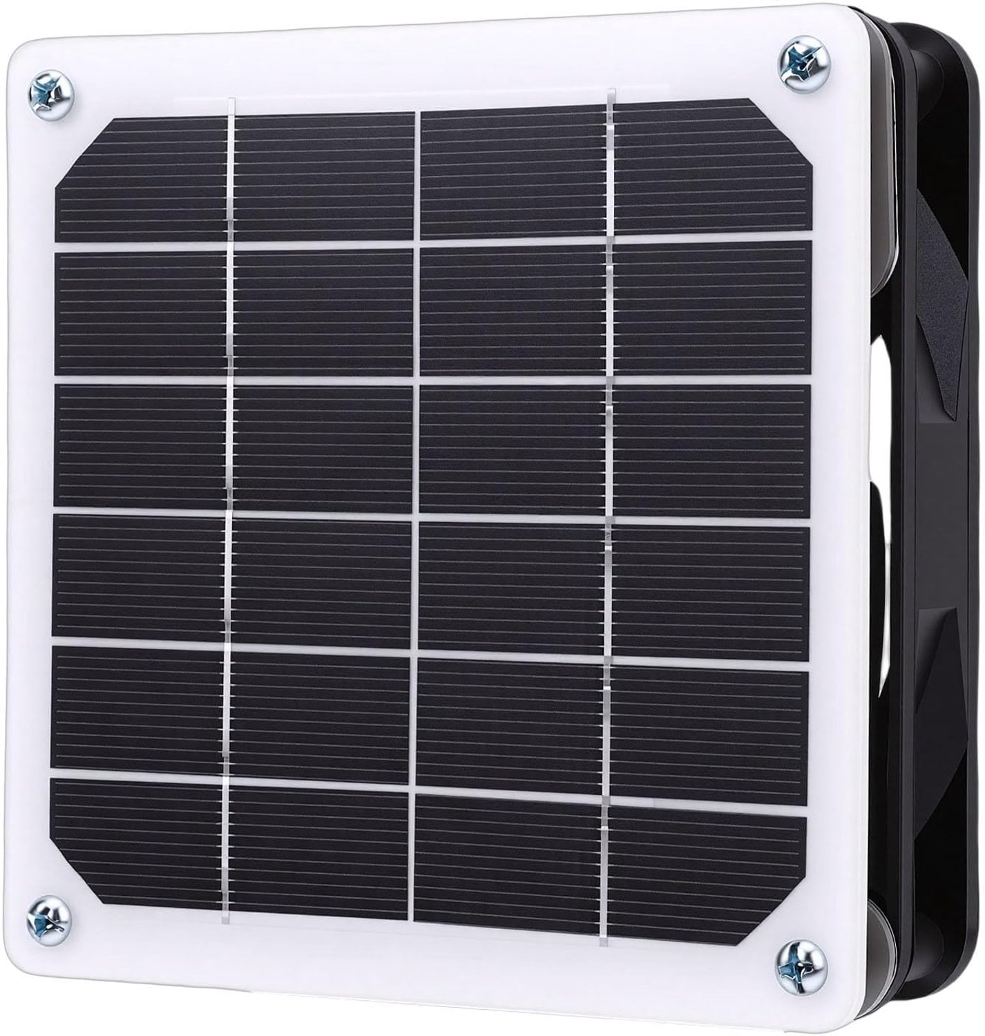 Afzuigventilator op Zonnepaneel, Ventilatieventilator op Zonne-energie, Monokristallijne Zonnepaneelventilator met IP65, Ideaal voor Kippenhok, Kas, Schuur en Huisdierhuis