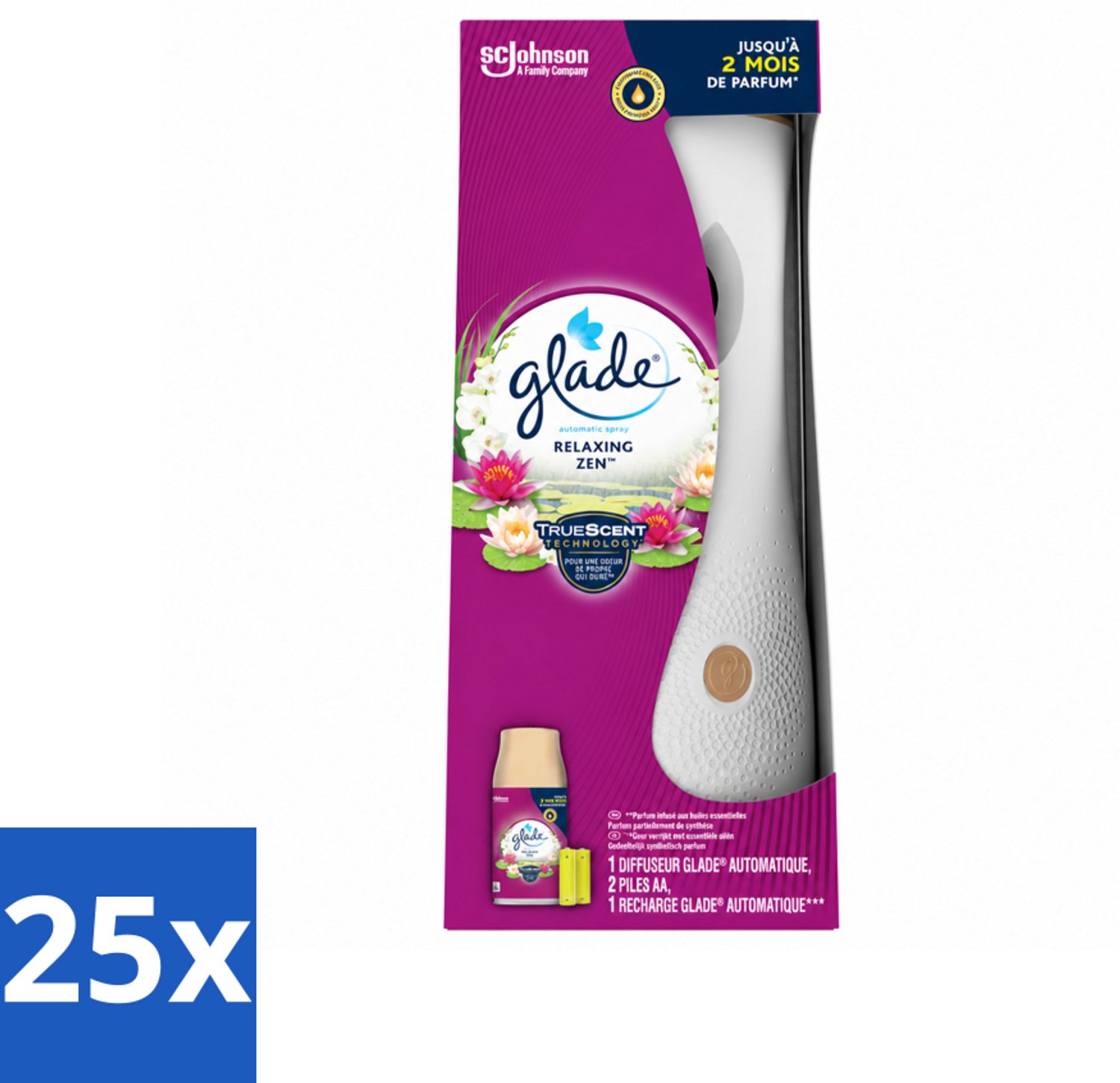 25 x Glade - Automatische Spray - Relaxing Zen - 269 ml - Voordeelverpakking - 25 stuks