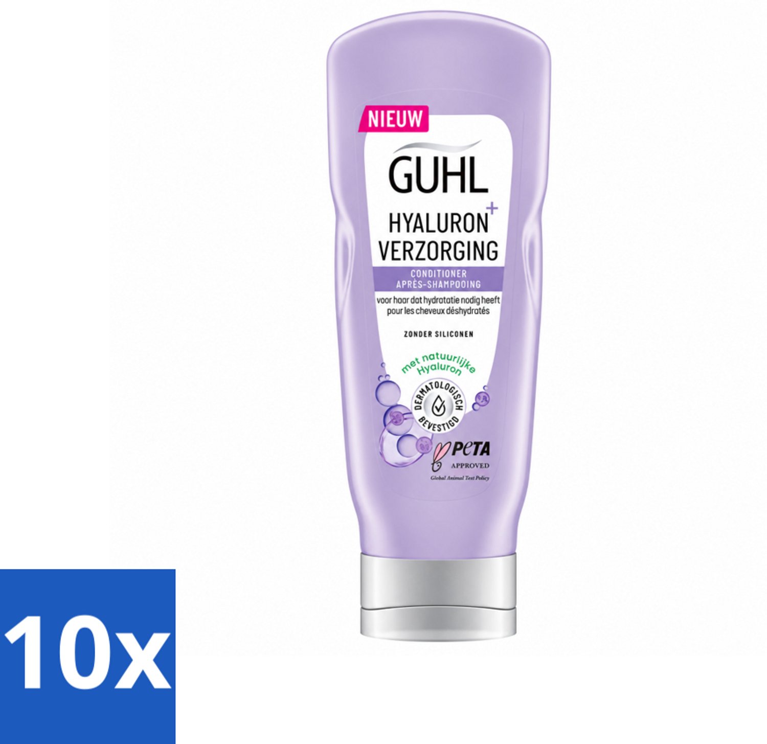 10 x Guhl - Conditioner - Hyaluron+ Verzorging - 200 ml - Voordeelverpakking - 10 stuks