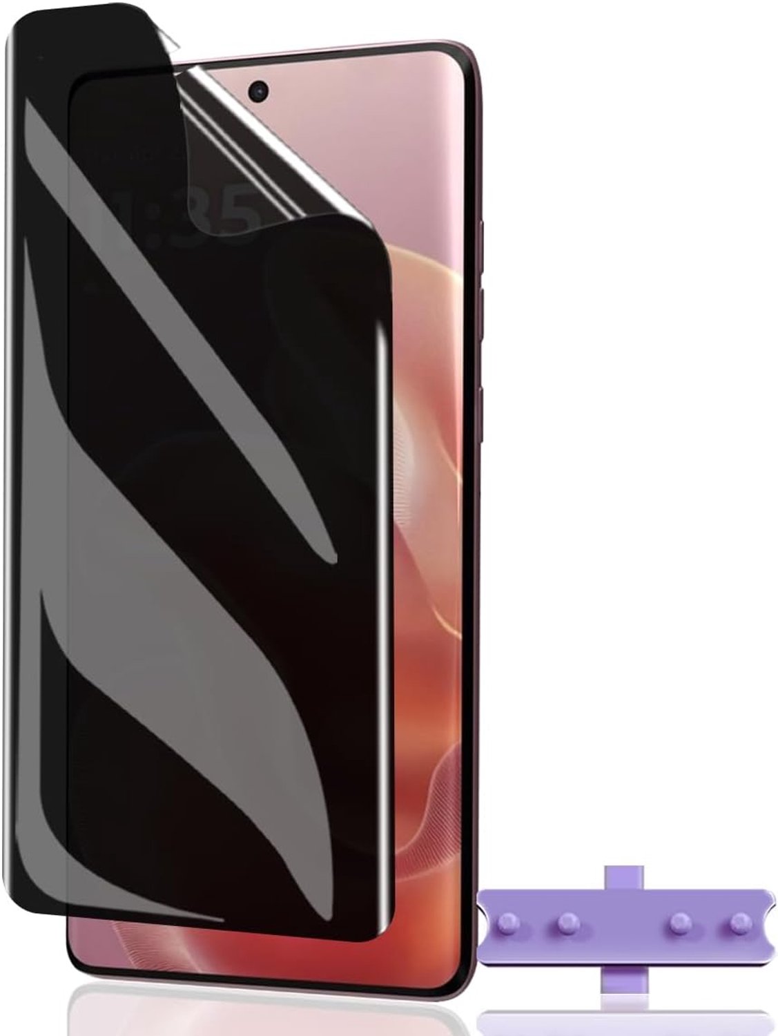 Moto Edge 60 Fusion beschermfolie voor Motorola Moto Edge 60 Fusion, zachte TPU-folie, geen glas, anti-spy privacy, displaybescherming, privacy, krasbestendig, anti-vingerafdruk