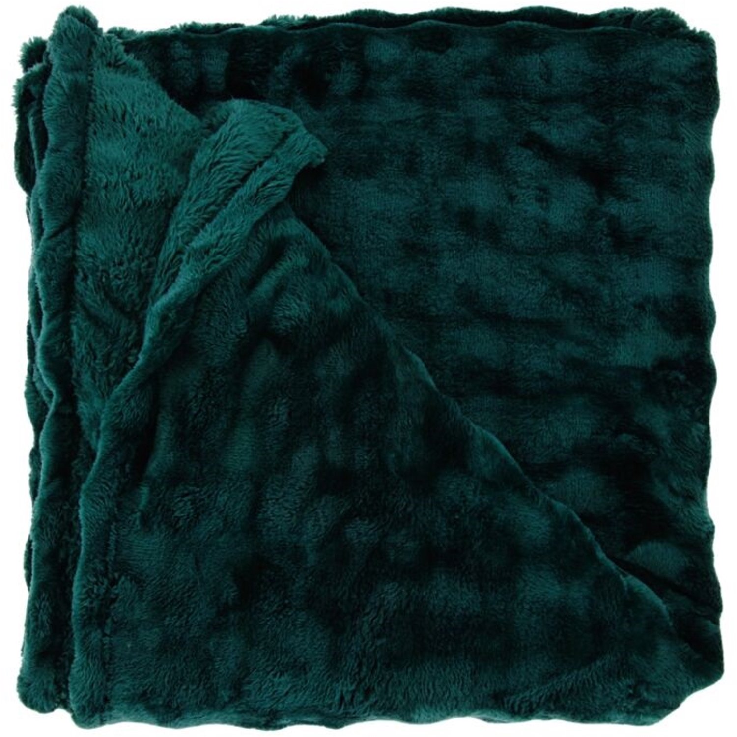 Unique Living Plaid Tina - dark green - 150x200cm Groen