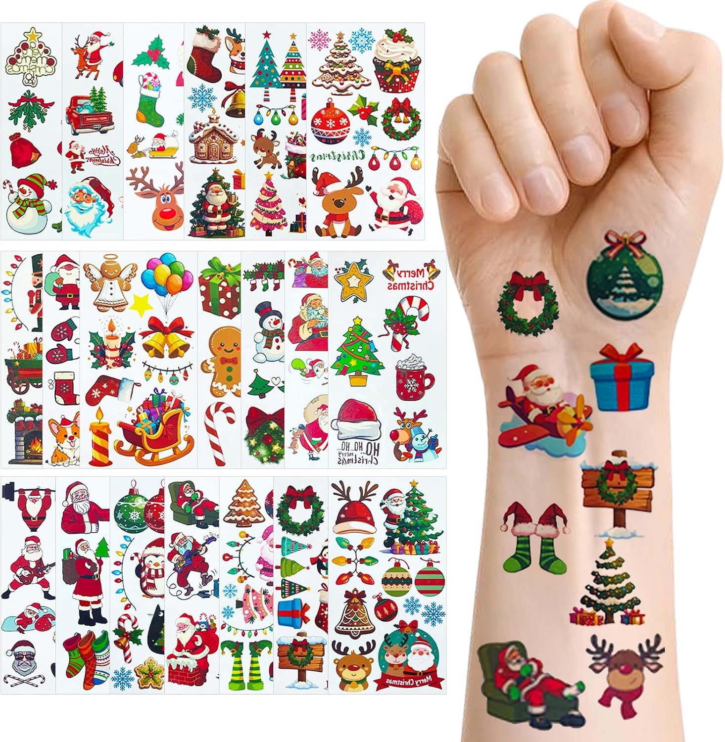Tijdelijke Kerst Tattoos voor Kinderen Waterdicht