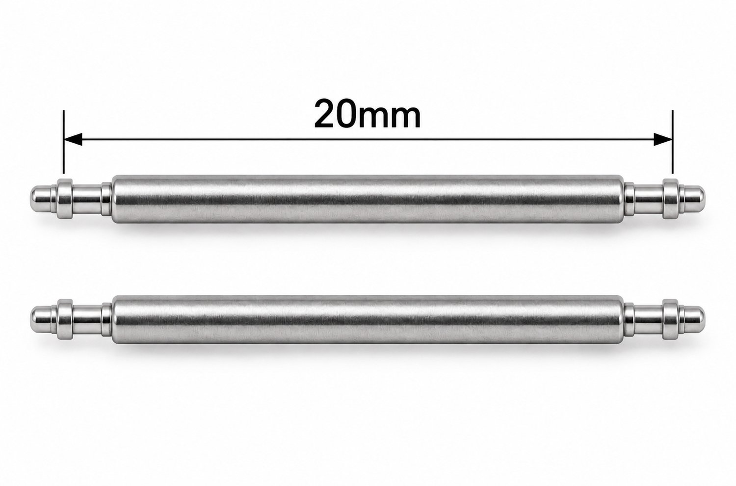 Stravo 20mm Veerstiften voor Horlogebandje – 2 Stuks / 1 Paar – Spring Bars voor Horloge – RVS Vervangende Bandpennen