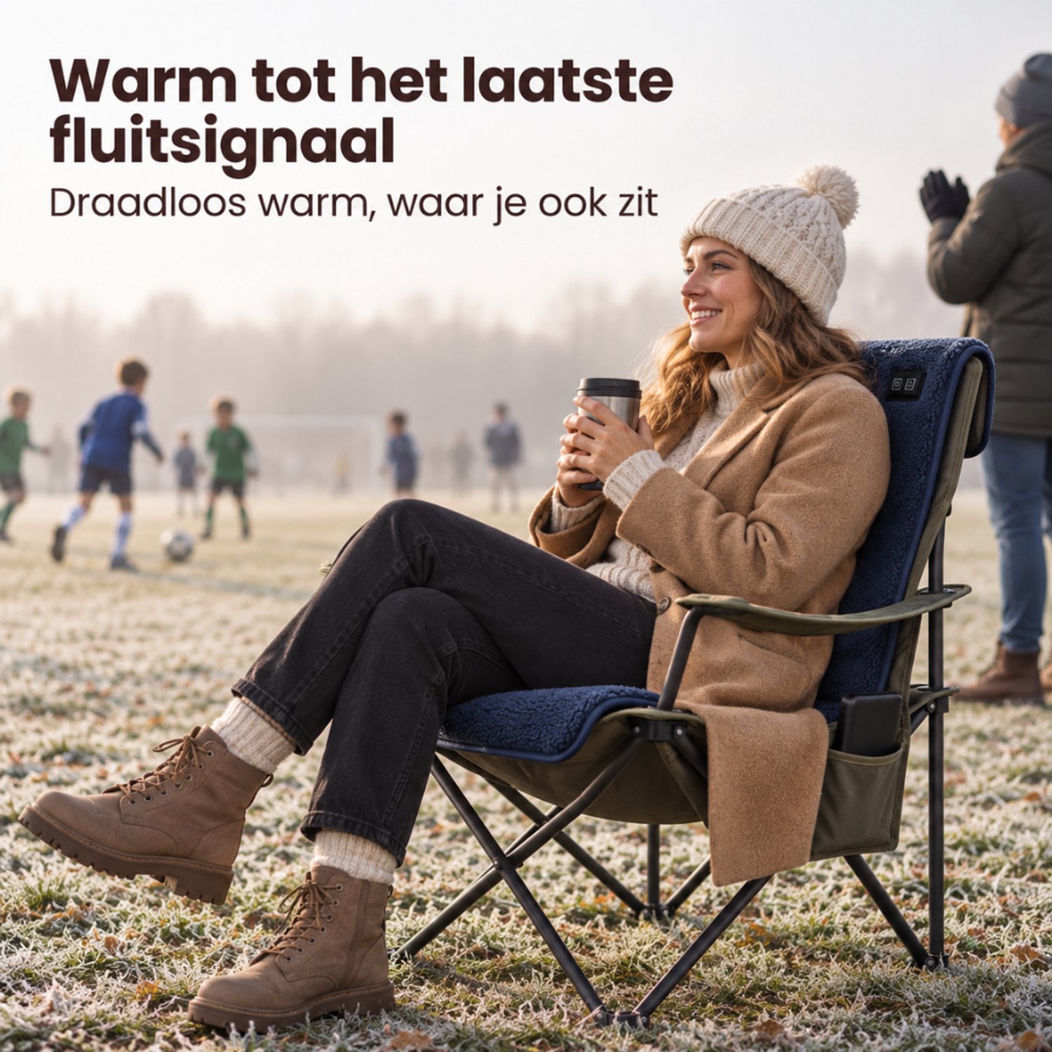 Stoelverwarming XL - Elektrische deken - Draadloos - afbeelding 2