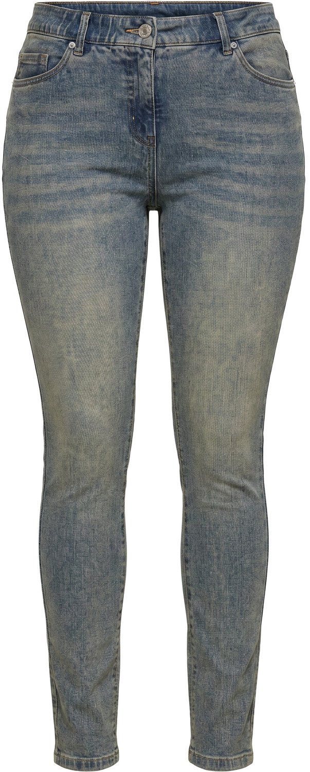 Ulla Popken - Dames - Jeans Sarah smalle pijpen stretchdenim - Denim blauw - Maat 46