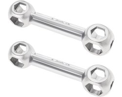 2x Fiets Zeskant Sleutel 10-in-1 (6-15mm) - Duurzaam Zinklegering