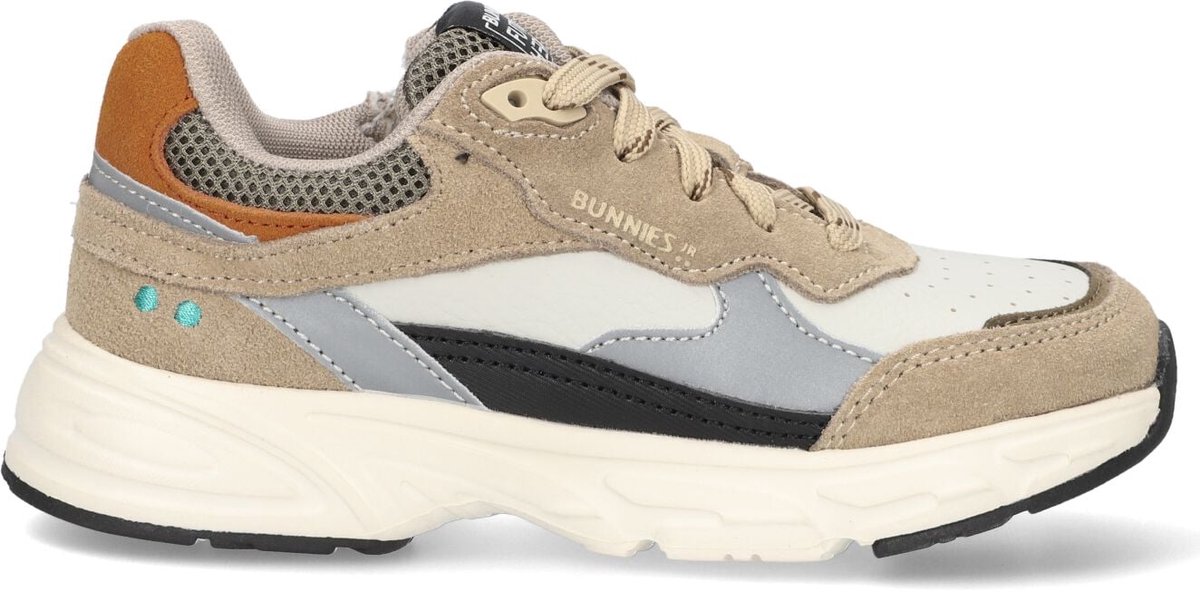 BUNNIESJR Duuk Dash Sneakers Jongens - Leren Sneaker - Beige - Maat 29