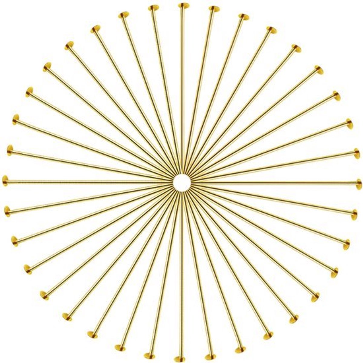 Dailygoods- Spijkers 200 stuks - Platte Kop - Roestvrij Staal - Gouden Spijkers