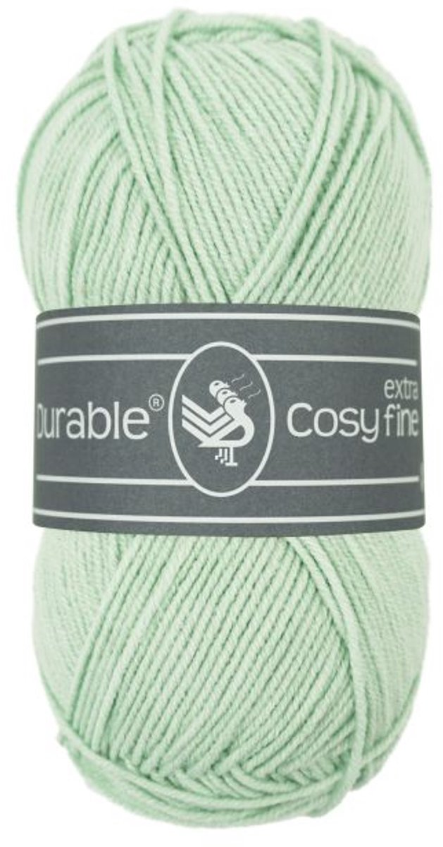 5 x Durable Cosy extra fine - katoen en acrylgaren - Mint (2137) - haakgaren/breigaren - naald 3 a 3,5mm