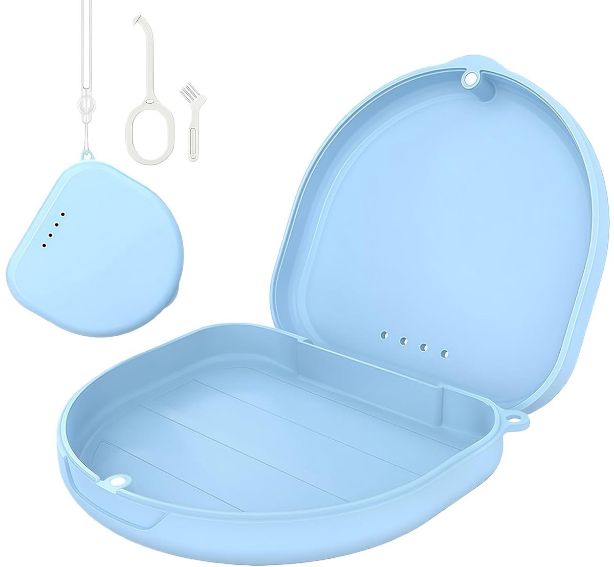 Compacte Tandheelkundige Case met Borstelverwijderingshulpmiddel - Geschikt voor Invisalign, Magnetische Sluiting en Ventilatie, Ideaal voor Volwassenen