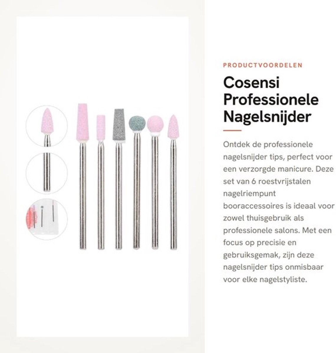 Dailygoods- Nagelsnijder Professionele - Roestvrijstalen Nagelriempunt - Manicure