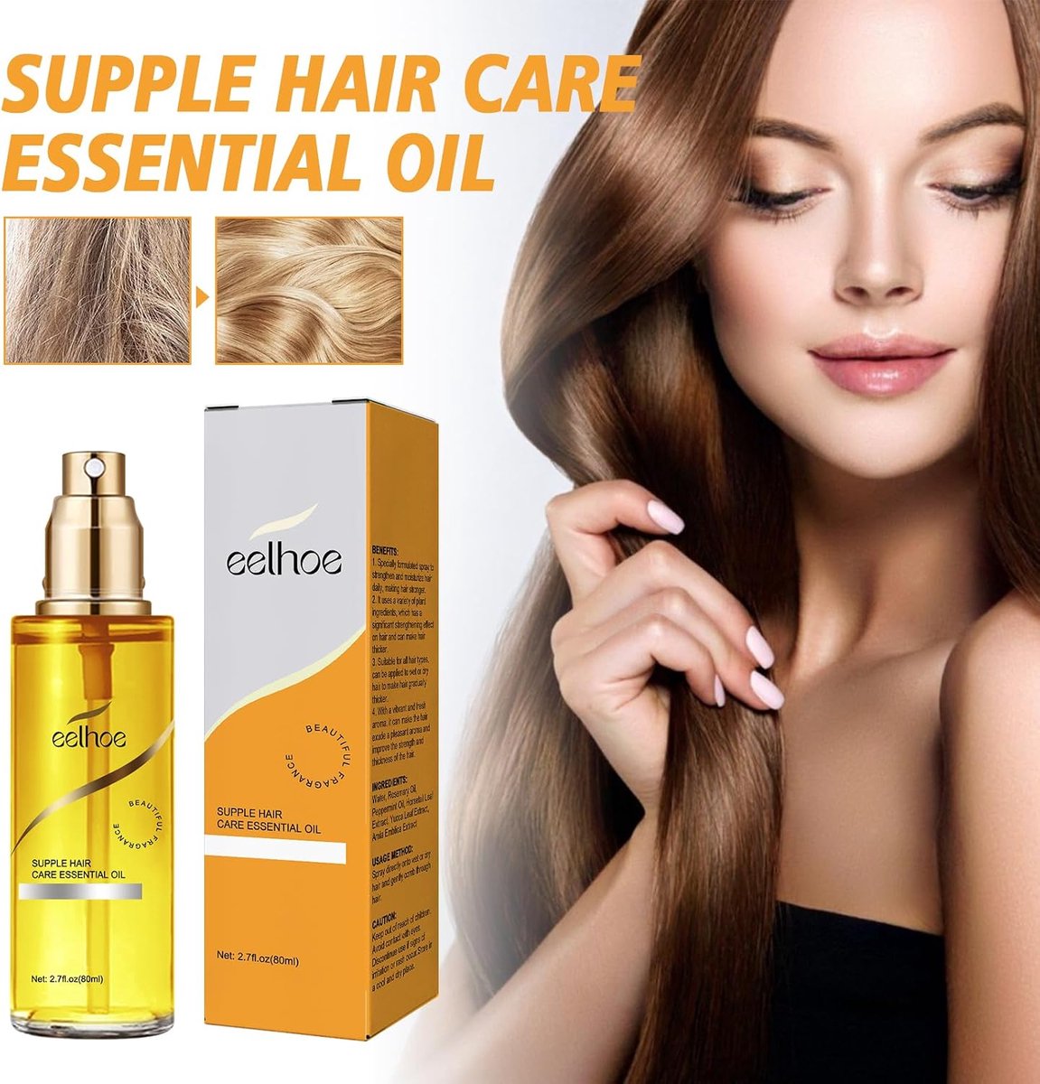 Eelhoe Supple Hair Care Essential Oil (Essentiële olie voor soepel haar)
