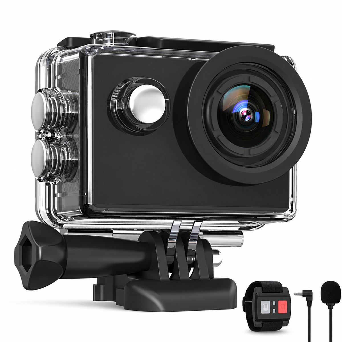 Action Camera 4K 60fps – 20MP Sportcamera – EIS Beeldstabilisatie – 40m Waterdicht – WiFi