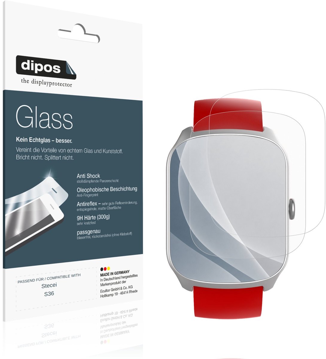 dipos – 2x Matte Pantserfolie geschikt voor Stecei S36 | 9H Screenprotector