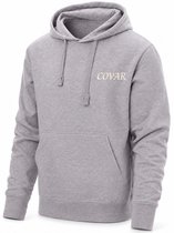 Hoodie Heren - Heren Trui met Capuchon - Grijs - Katoen - COVAR Design - Maat M