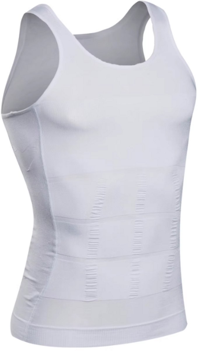Go Go Gadget - Figuurcorrigerend Shirt - Buik Shapewear⁠ - Correctie Ondershirt⁠ - Slim Waist Shaper⁠ - Mouwloos⁠ - Maat XL - Wit