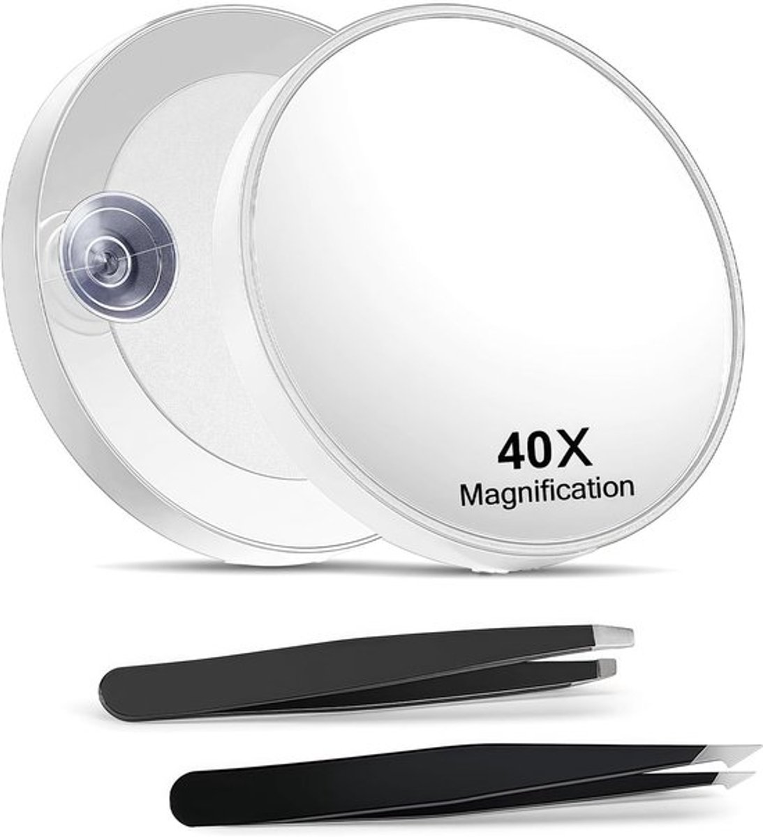 Dailygoods- Vergrotingsspiegel 40x vergroting - Make-up Spiegel 8.8cm