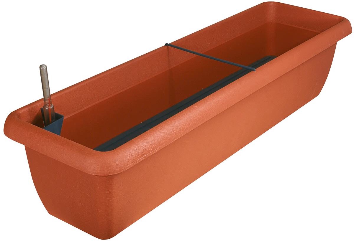 Geli Bloembak AQUA ANDALUCIA Terracotta 80 cm met Bewateringssysteem