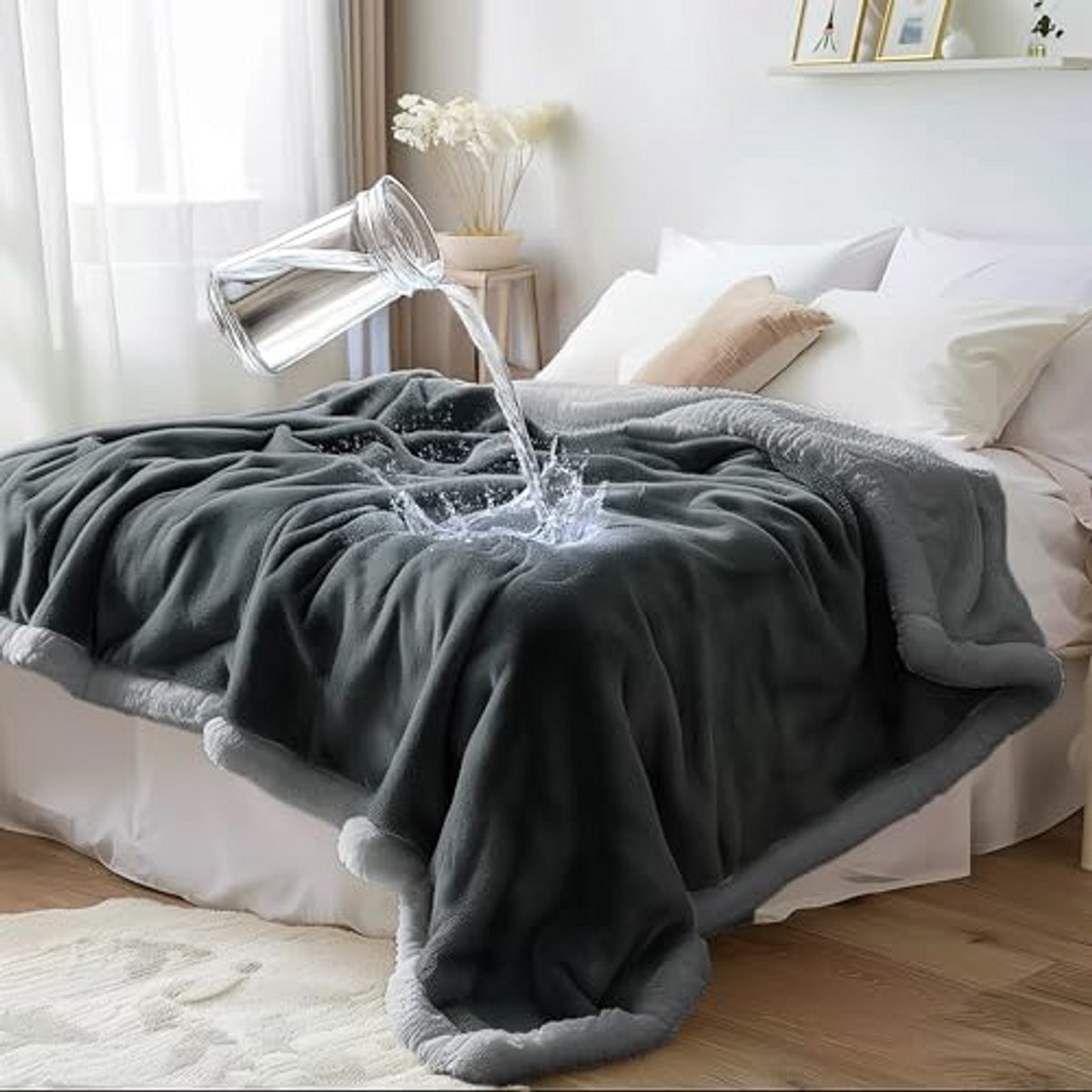Waterdichte Deken voor Bed en Bank, Zachte Fleece Plaid, Beschermende en Wasbare Sprei voor Matras, Comfortabel en Herbruikbaar