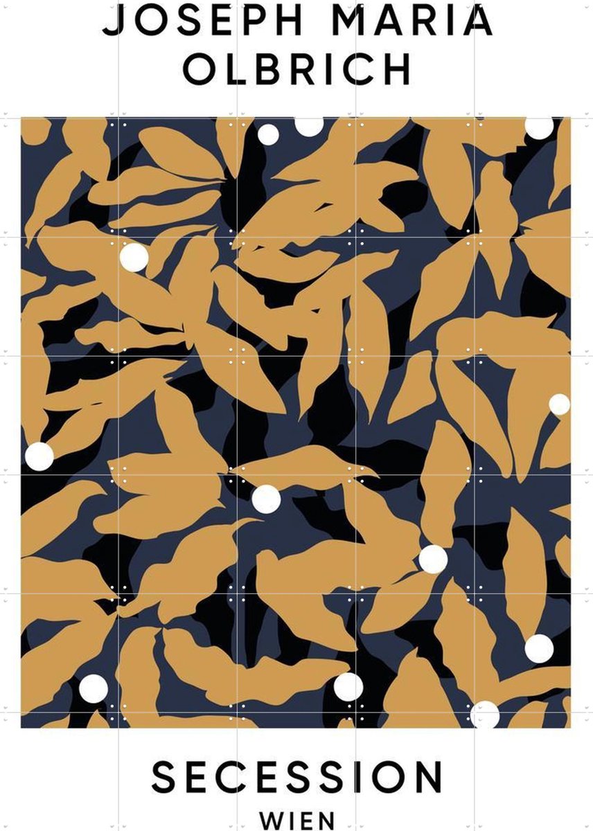 IXXI Secession Wien dark, Florent Bodart - 100 x 140 cm - Gratis ophangtool - Grote wanddecoratie en posters - Abstract, Illustraties, Geometrische