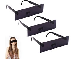 Darryy 3 stuks rechthoekige zonnebril, censuurbril, zonnebril, pixelige mozaïekbril, grappige partybrillen voor carnaval, party, cosplay, kostuum, Halloween, verjaardag