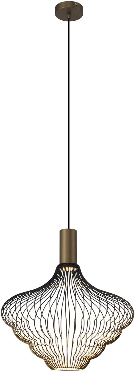 KS Verlichting - plafondlamp - Asli - hanglamp - zwart - goud - GU10 - Dimbaar - luxe - binnenverlichting