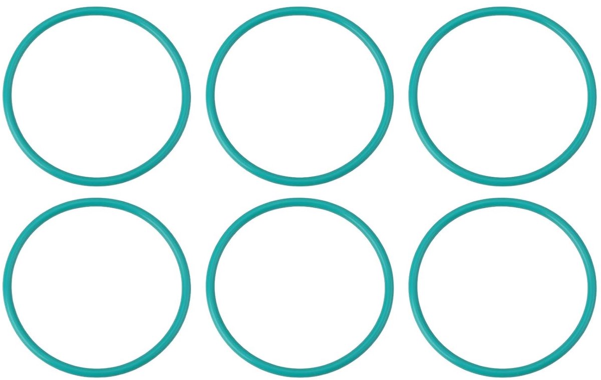 Set van 6 FKM Fluoro Rubber O-Ringen 63x70x3.5mm voor Zoutwaterinstallaties en T-Cell Verbindingen