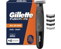 Gillette Fusion One - Trimmer with One Blade - Hybrid Baardtrimmer en Scheerapparaat - Voor Gezicht en Lichaam