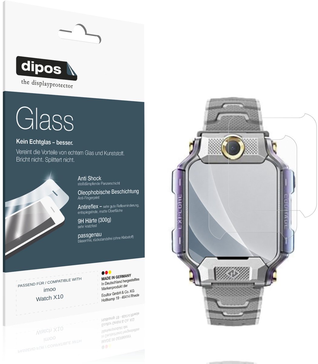 dipos – 2x Matte Pantserfolie geschikt voor imoo Watch X10 | 9H Screenprotector