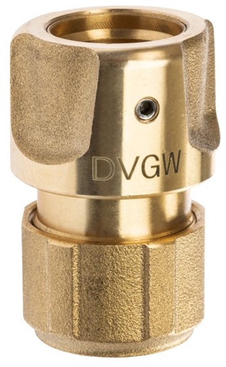 GEKA plus drinkwater slangstuk 1/2 inch 13 mm messing