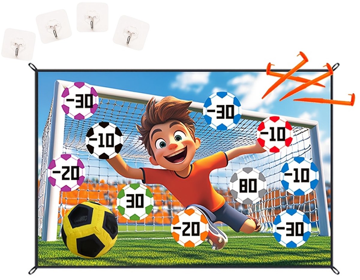 Currero Voetbalspel - Tafelvoetbal - Tafelvoetbalspel - Mini Voetbaltafel - Gezelschapsspel - Binnen en Buiten - Kinderen en Volwassenen - 10-Delig Voetbalsset