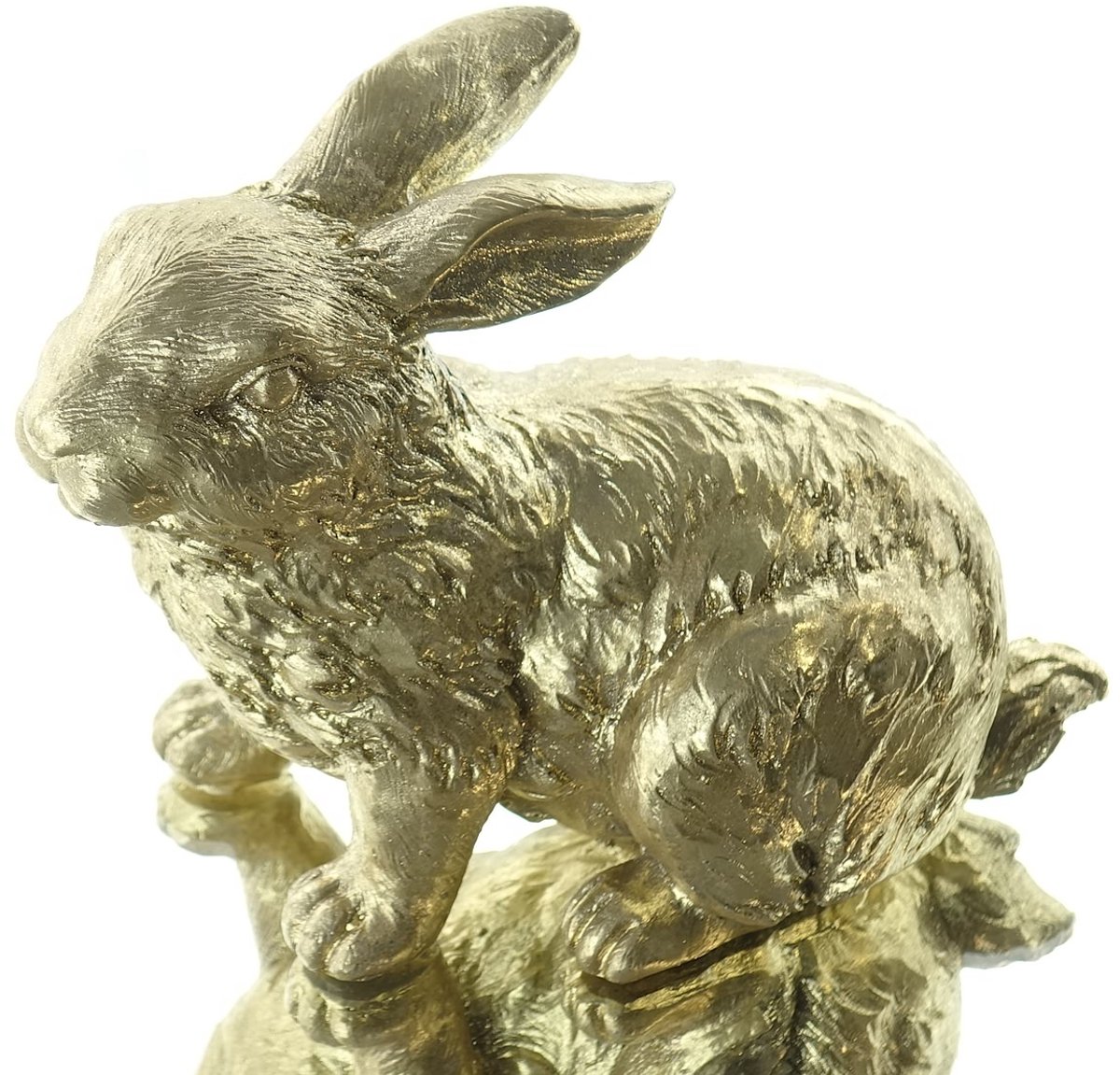 Scheulen Paasdecoratie Haas Aladin Zittend Antiek-Goud 12 cm Polyresin