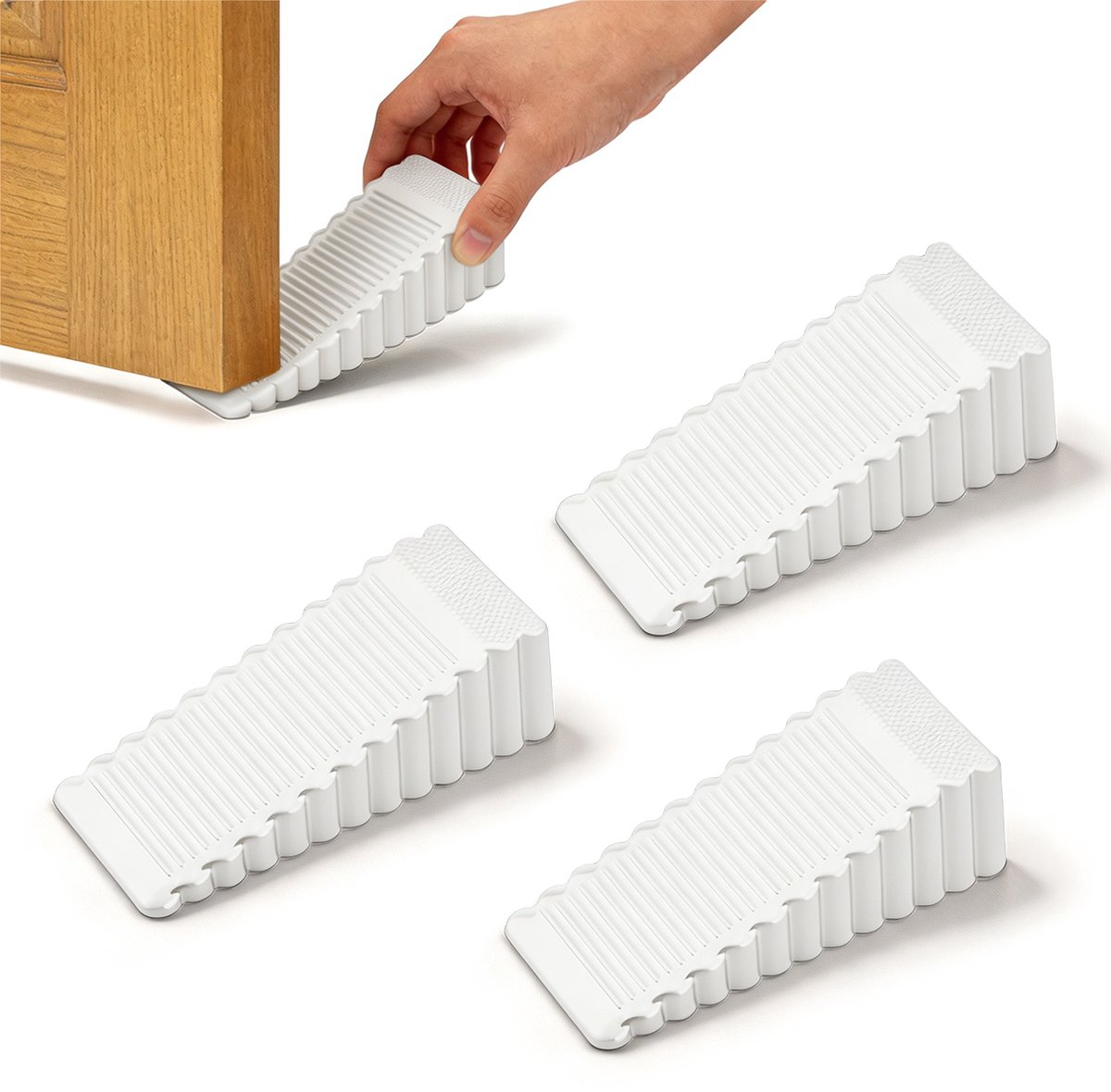 Deurstoppers - 3 stuks - 9,23*4,04*2,78 cm - Deurstoppers - Universele stoppers - Veiligheidsstoppers - Botsingsstoppers - Beknellingsstoppers - Deurbevestigingen - Deurstoppers - Deurwiggen - Deurclips - Deurstoppers