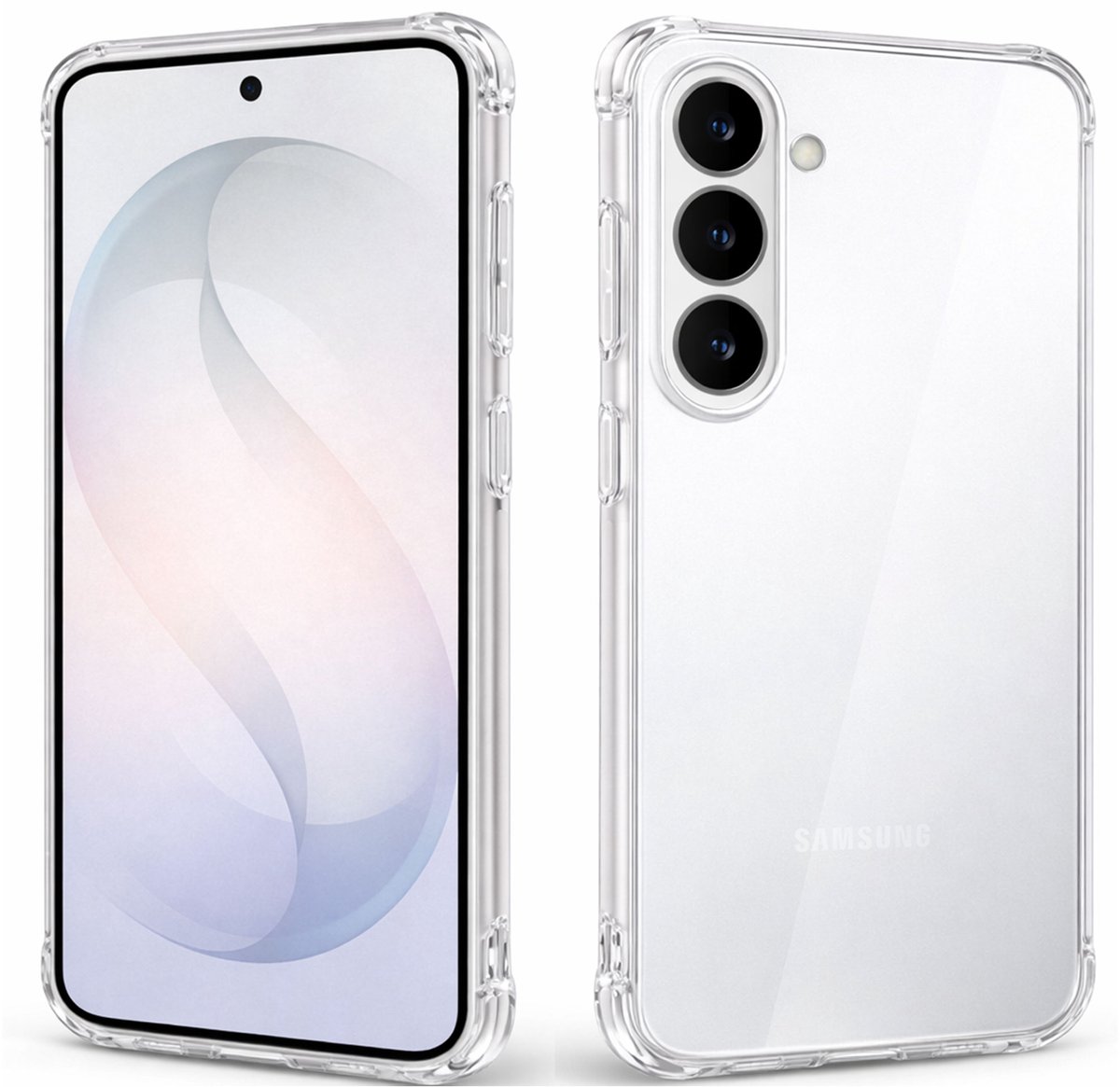 Hoesje geschikt voor Samsung Galaxy S26 FE - Luchtkussens - Siliconen Hoes- Transparant - geschikt voor Samsung Galaxy S26 FE