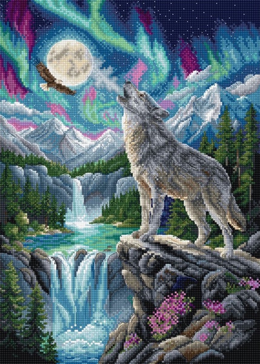 Borduurpakket LETI 9995 Spirit of the Wild - Geest van het Wild - Leti Stitch
