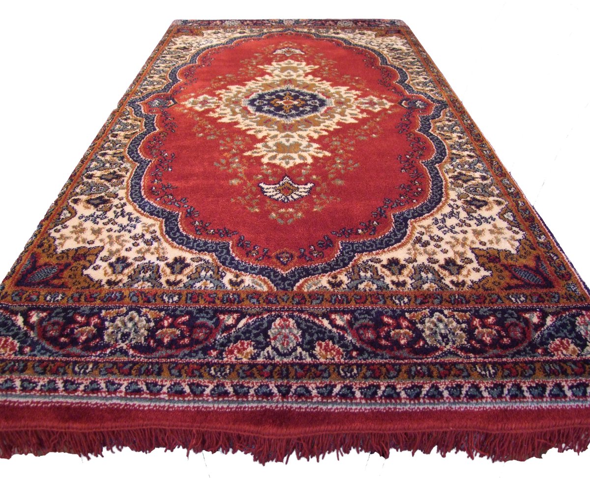 Smyrna Tafelkleed Mayor - 135 x 200 cm - rood - 100% wol - klassiek Oosters / Perzisch kleed