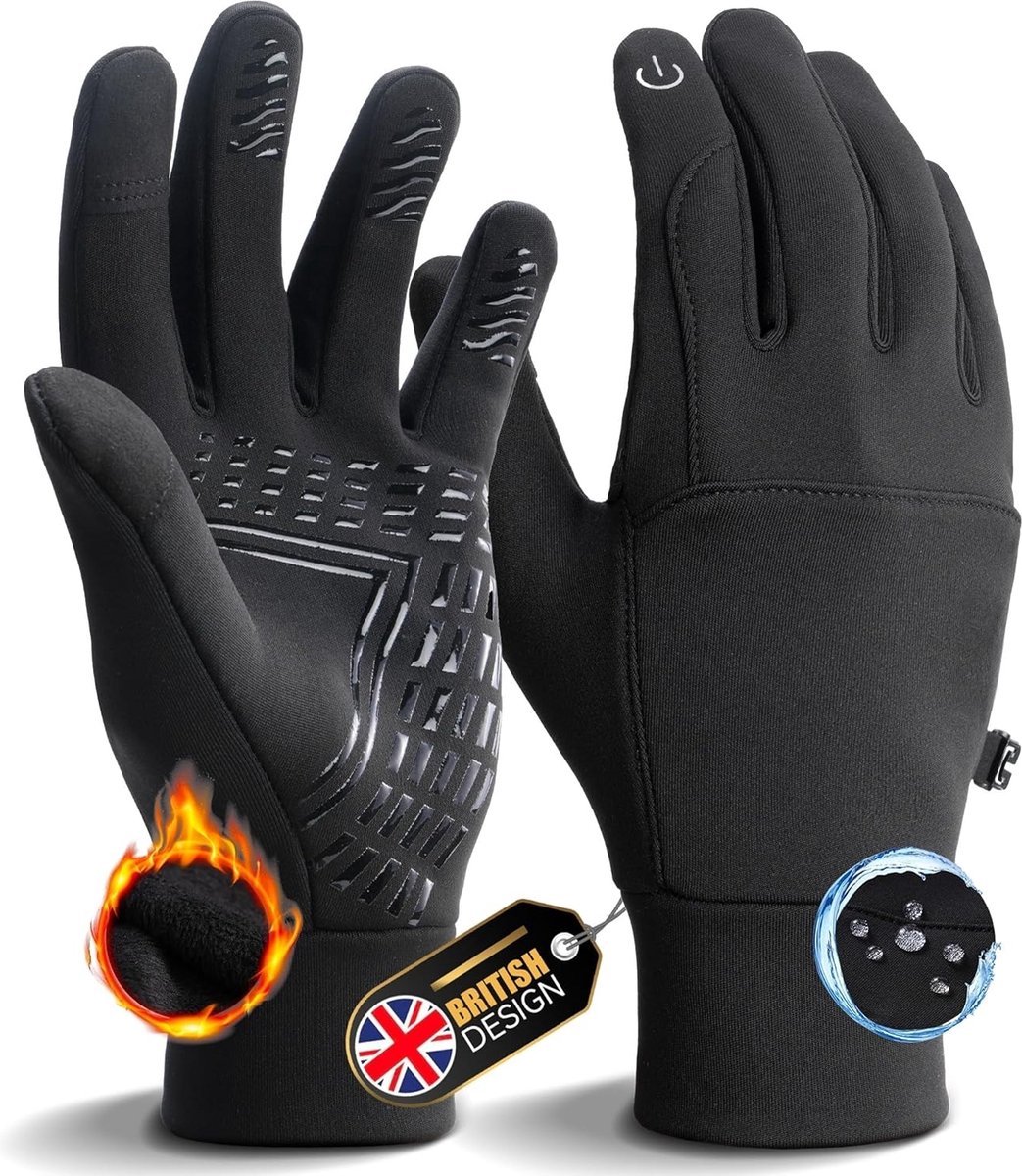 Touchscreen Handschoenen - Maat M - Zwart - Handschoenen heren - Handschoenen dames - Handschoenen waterdicht - Waterafstotend- en winddichte Handschoenen Proofy Premium - Sport handschoenen- Touchscreen Handschoenen - Dames & Heren -
