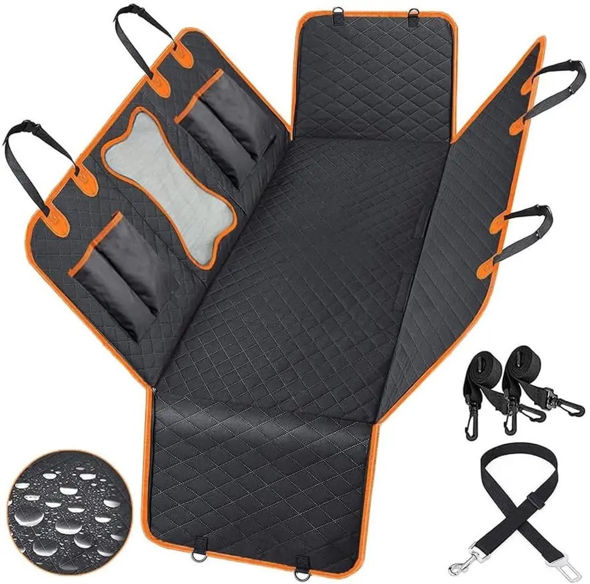 Nyoz hond autostoelhoes - Autohoes - Beschermhoes - Waterdicht - Zijbescherming - Antislip - Kijkvenster - 137,2 cm - Universeel